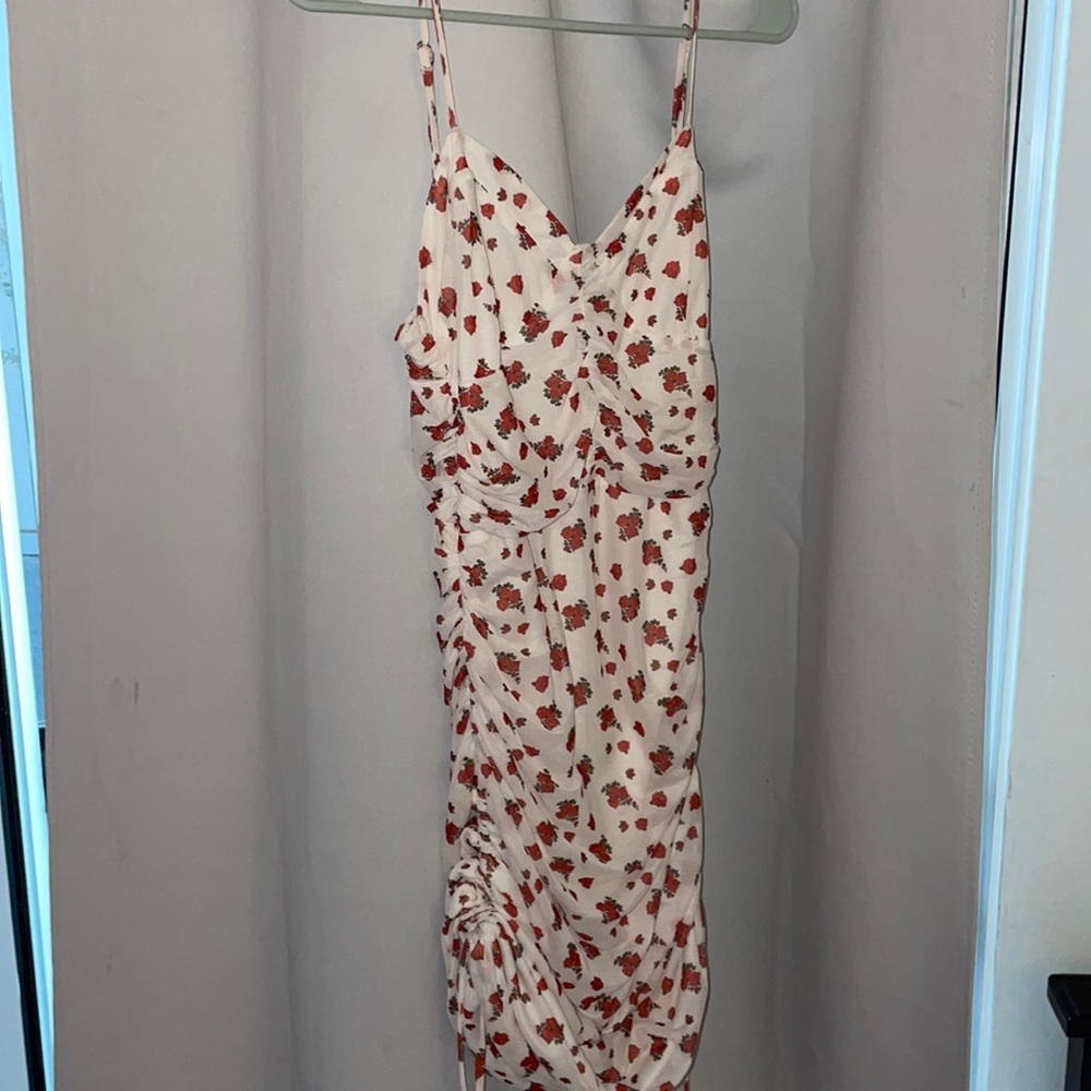 Mini white and red floral dress from Tiger Mist